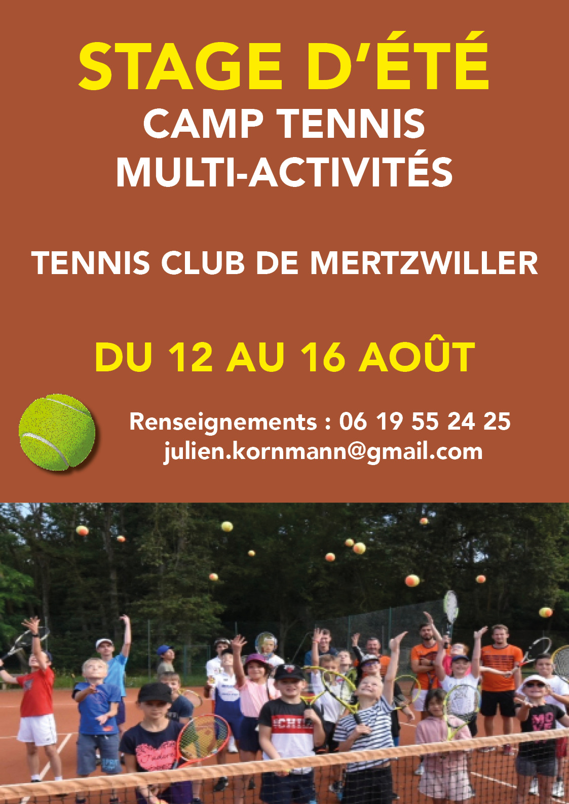 Stage d'été "camp tennis / multiactivités"