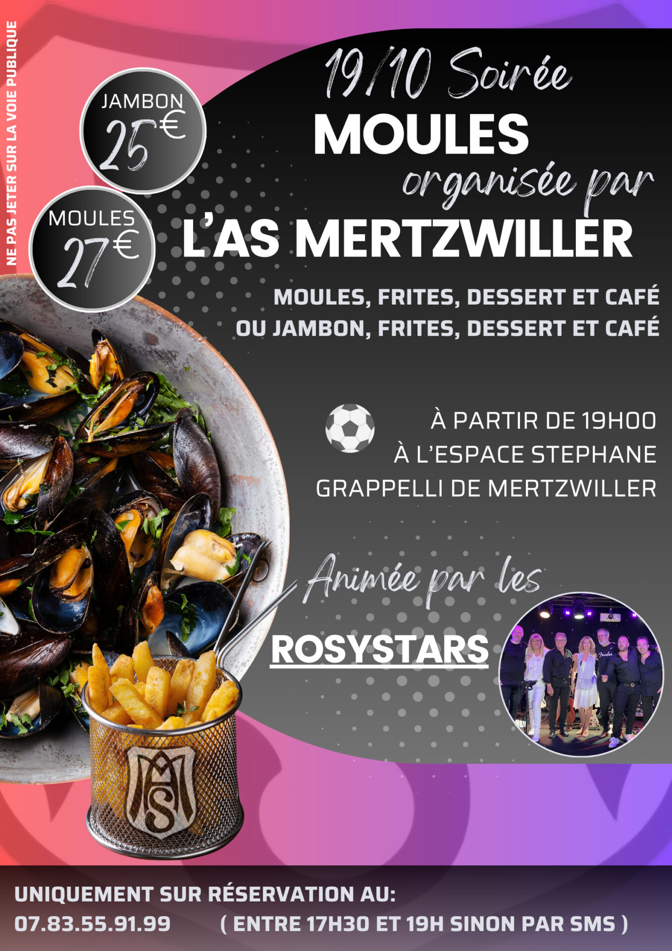 Soirée moules de l'AS Mertzwiller (COMPLET)